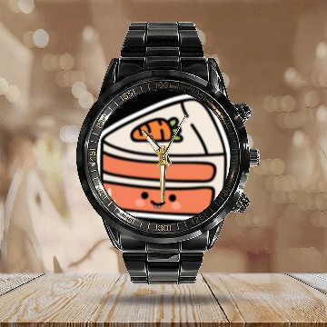 Discover Carrot Cake Sweet Carrot Cake Calendar Steel Band Watch
