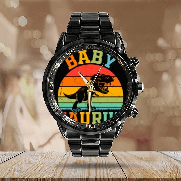 Discover Babysaurus Newborn Baby Dinosaur Baby Saurus Baby Calendar Steel Band Watch