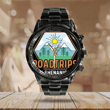 Discover Road Trip Shenanigans Nature Lover And Explorer Gi Calendar Steel Band Watch