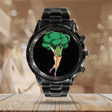 Discover Broccoli Vintage Calendar Steel Band Watch