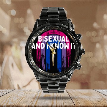 Discover Bisexual and I Know it Bi LGBTQ Bi Pride LGBT Calendar Steel Band Watch
