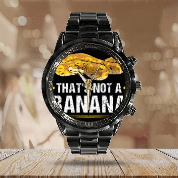 Discover Banana Ball Python Snake Calendar Steel Band Watch
