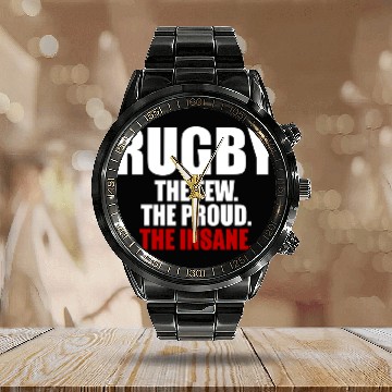 Discover Rugby The Few The Proud The Insane Calendar Steel Band Watch