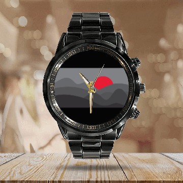 Discover Minimalist Sun Gray Calendar Steel Band Watch