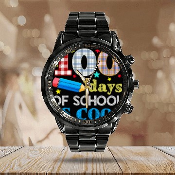 Discover Teacher Student 100th Day 100 Days Of School Calendar Steel Band Watch