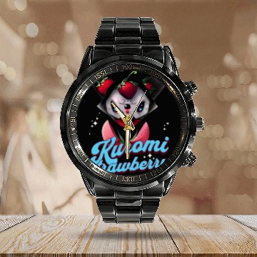 Discover kuromi Strawberry Strawberries Girl Calendar Steel Band Watch