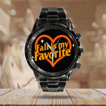 Discover Halloween Theme Fall Is My Favorite Heart Coffee Calendar Steel Band Watch