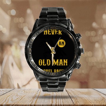 Discover Old Man Barrel Racing Rodeo Equestrian Horse Calendar Steel Band Watch