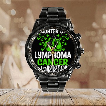 Discover Lymphoma Cancer Awareness Month Daughter Calendar Steel Band Watch