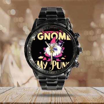 Discover Garden Gnomes Gnome Lover Funny Gnome Gardening Calendar Steel Band Watch
