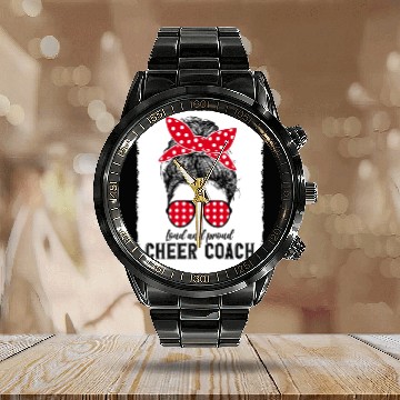 Discover Witty Cheer Coach Lifestyle Ironic Sarcastic Quote Calendar Steel Band Watch