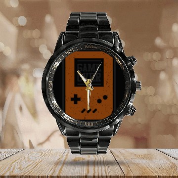 Discover Game Over Video Game Player Gamer Gaming Gifts Calendar Steel Band Watch
