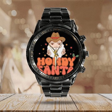 Discover Howdy Santa Claus 2022 | Merry Christmas Calendar Steel Band Watch