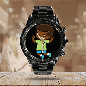Discover boy jumps school enrollment joy kindergarten boys Calendar Steel Band Watch