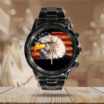 Discover Freedom Calendar Steel Band Watch, America Calendar Steel Band Watch, 4 th July, Indep