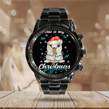Discover Winter Christmas Pyjama Seal Calendar Steel Band Watch
