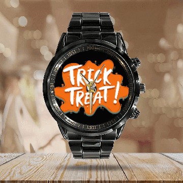 Discover Trick or treat Calendar Steel Band Watch