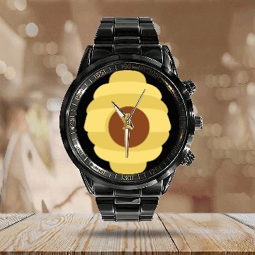 Discover wild bee hive Calendar Steel Band Watch