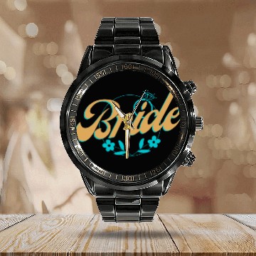 Discover Cute Bride Calendar Steel Band Watch & Gifts For Bride Wedding Gifts