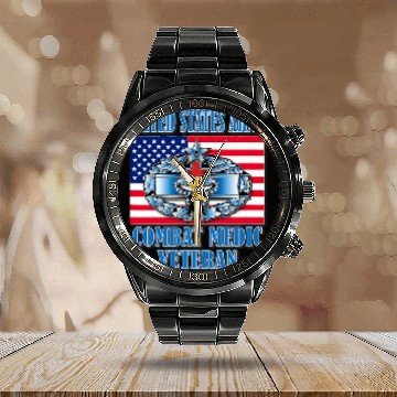 Discover Combat Medic 2nd Award Memorable Us Calendar Steel Band Watch