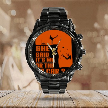 Discover Natural Born RC car Driver Racer Remote Controlled Calendar Steel Band Watch