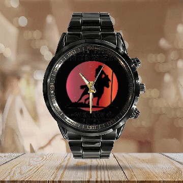 Discover Pole Bending Western Horse Riding Calendar Steel Band Watch