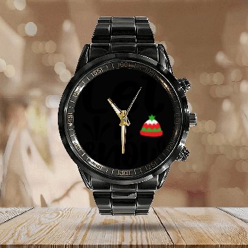 Discover Let it Snow Calendar Steel Band Watch