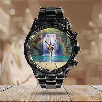 Discover Your Invitation ( Christian/Catholic) Calendar Steel Band Watch
