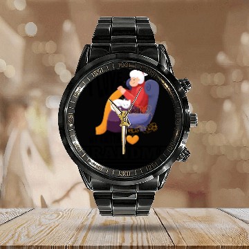Discover I Love My Grandma Calendar Steel Band Watch