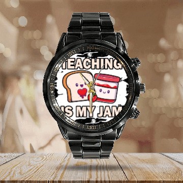 Discover Teaching Is My Jam School Teacher Appreciation Calendar Steel Band Watch