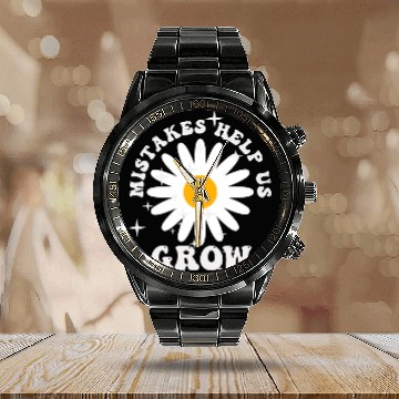 Discover Mistakes Help Us Grow Back To School Motivational Calendar Steel Band Watch