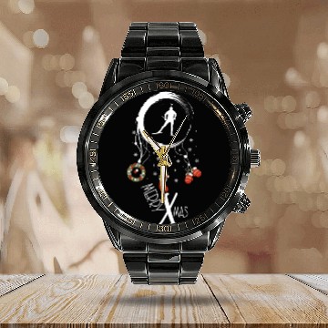 Discover Winter dreamcatcher Christmas Biathlon Calendar Steel Band Watch