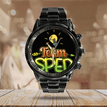 Discover Team Sped Awareness Special Education Teacher Calendar Steel Band Watch