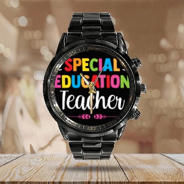 Discover Special Education Teacher Cute Sped Awareness Calendar Steel Band Watch