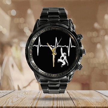 Discover Chimpanzee Orangutan Monkey Heartbeat Monkey Calendar Steel Band Watch