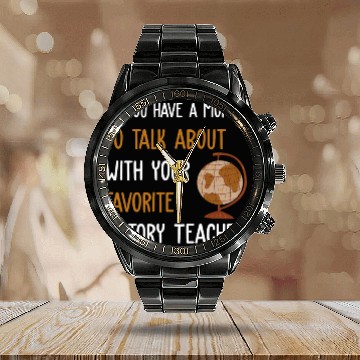 Discover talk about with your favorite History Teacher Calendar Steel Band Watch