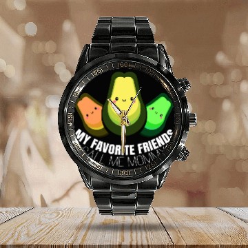 Discover Humorous Avocado Of Mommies Quote Calendar Steel Band Watch