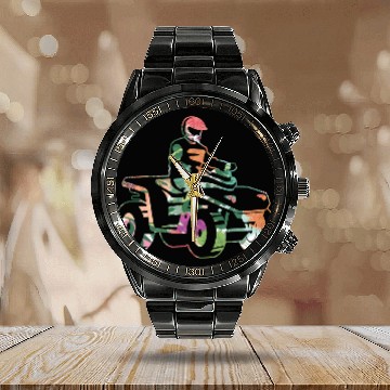 Discover ATV Bike Girls Offroad 4 wheeler Quad Calendar Steel Band Watch