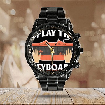 Discover Keyboard Gamer Humorous Computer Science Calendar Steel Band Watch