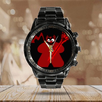 Discover Devil Meeple Calendar Steel Band Watch