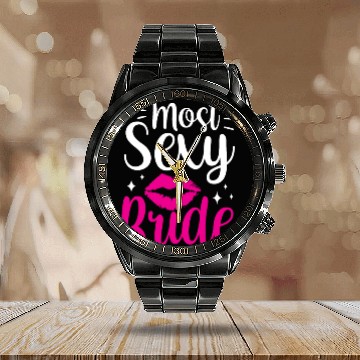 Discover Most Sexy Bride Cute Wedding Bachelorette Party Calendar Steel Band Watch
