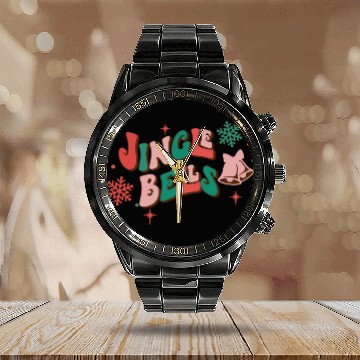 Discover Jingle Bells Christmas Calendar Steel Band Watch