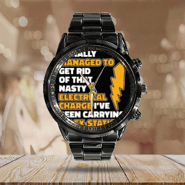 Discover Electrician Construction Electrician Calendar Steel Band Watch