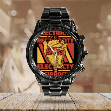 Discover Electrician Construction Electrician Calendar Steel Band Watch