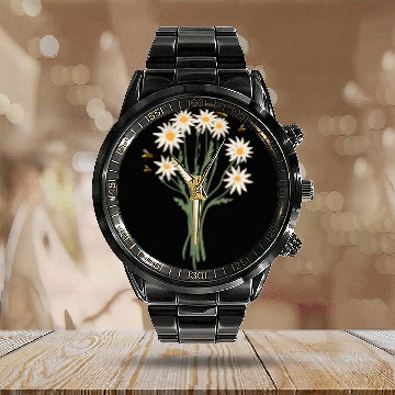 Discover Marguerites Daisy Summer Daisies Flower Garden Calendar Steel Band Watch
