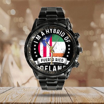 Discover Puerto Rico Flag Ireland Grown Country Flags Calendar Steel Band Watch