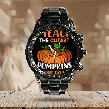 Discover Teacher Halloween Pre-K Teacher Kindergarten Cutes Calendar Steel Band Watch