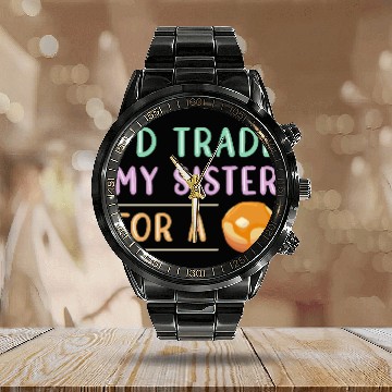 Discover Trade Sister For A Pancake Calendar Steel Band Watch