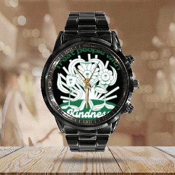 Discover Treat people with kindness Calendar Steel Band Watch