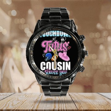 Discover Touchdown or Tutus Cousin Loves You Calendar Steel Band Watch